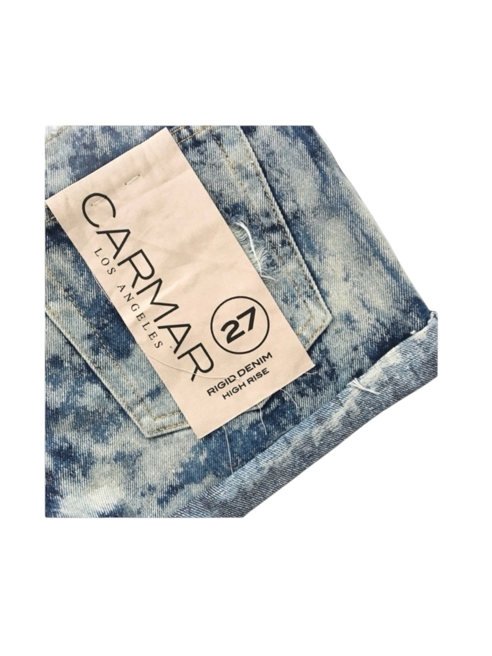 new LF Carmar ❉ Vintage 80’s Acid High Rise Cut Off Rolled Cuff Hem Shorts ❉ 27 - Picture 8 of 16